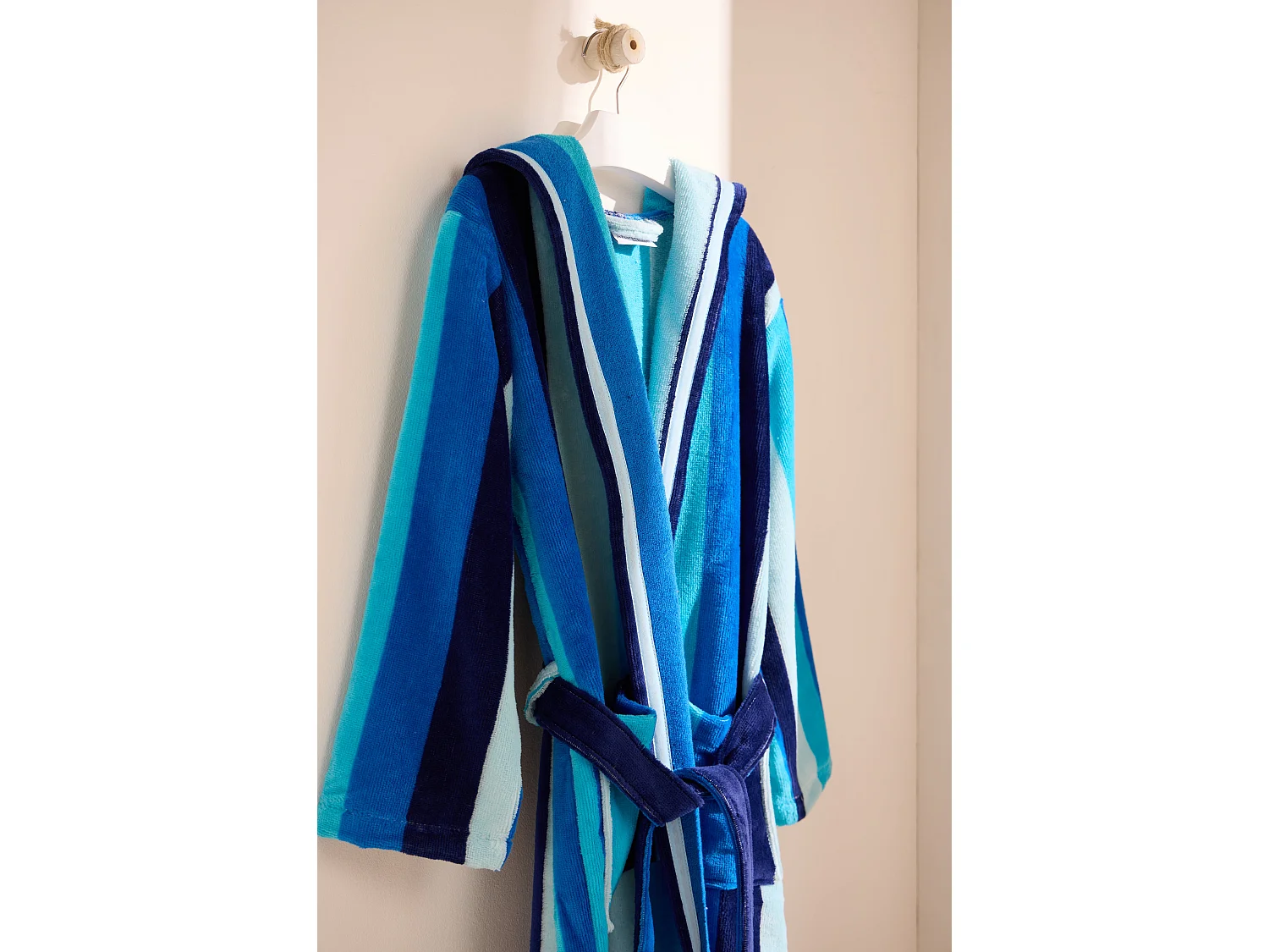 Boskimo Kids Harry - Bademantel Jungen - Teenager - Gestreift - 14