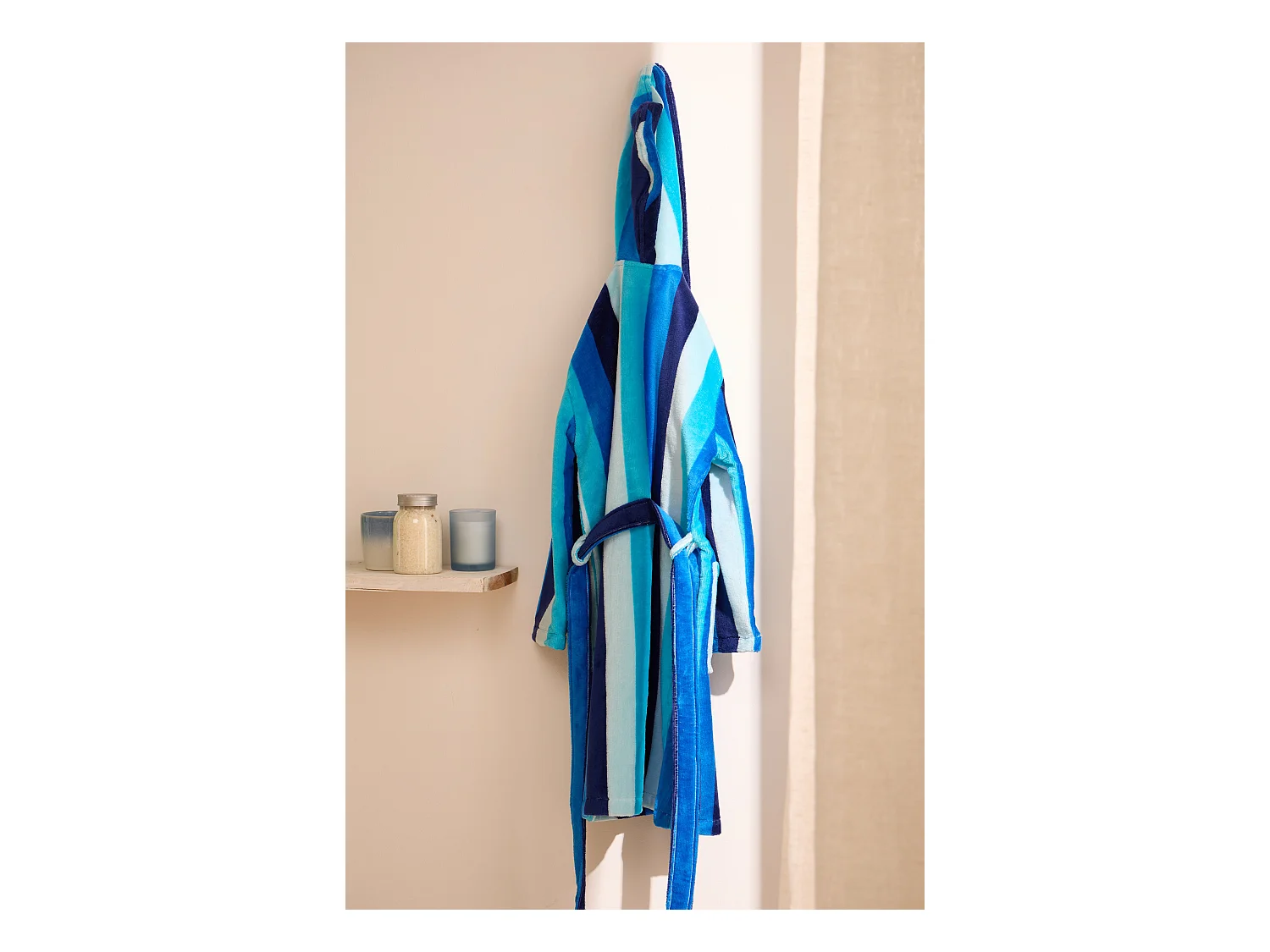 Boskimo Kids Harry - Bademantel Jungen - Teenager - Gestreift - 14