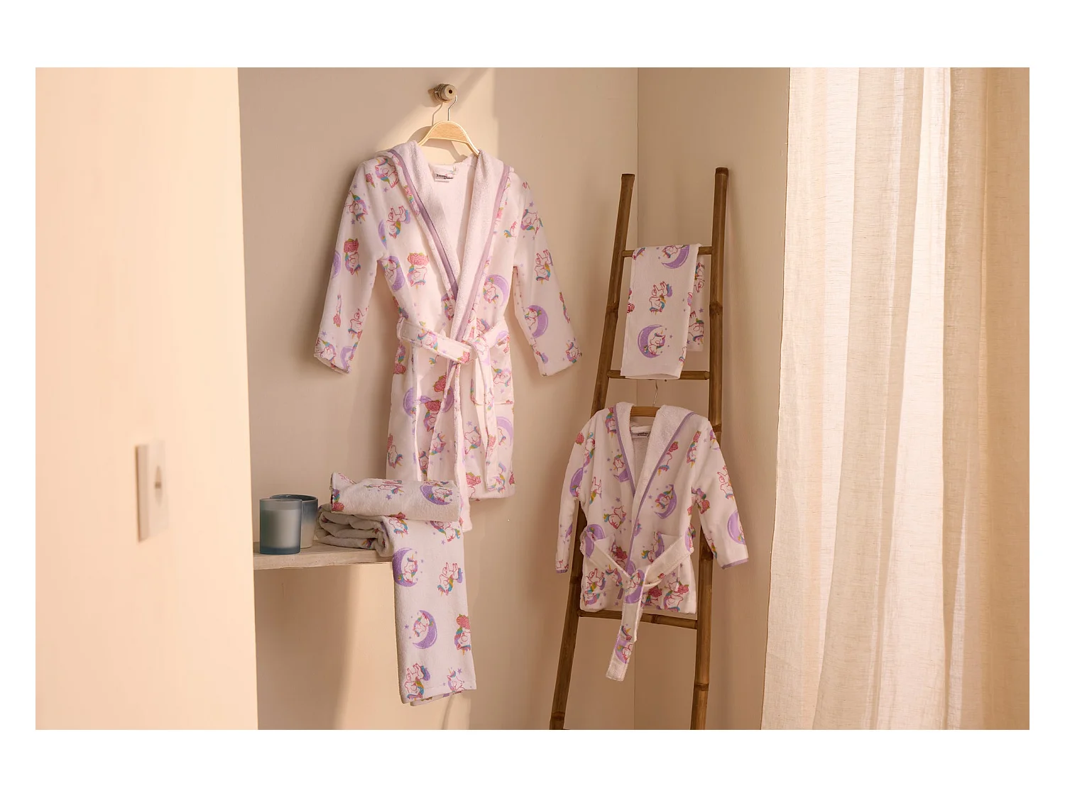 Boskimo Kids Unicorn Badjas voor Kinderen - Tieners - 3