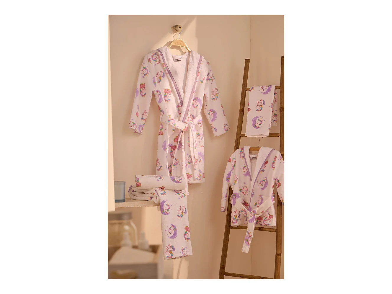 Boskimo Kids Unicorn Badjas voor Kinderen - Tieners - 3