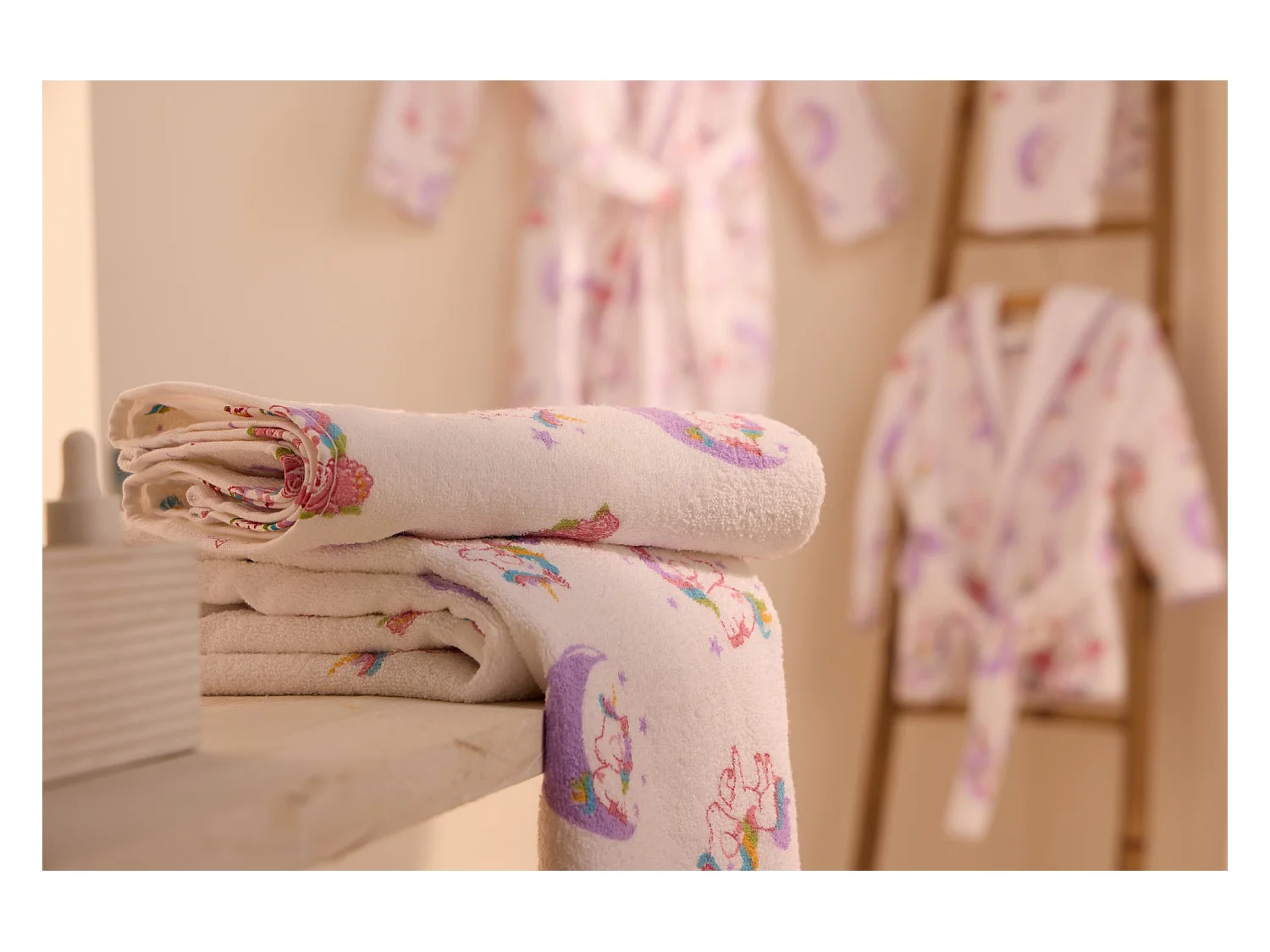 Boskimo Kids Unicorn Badjas voor Kinderen - Tieners - 3