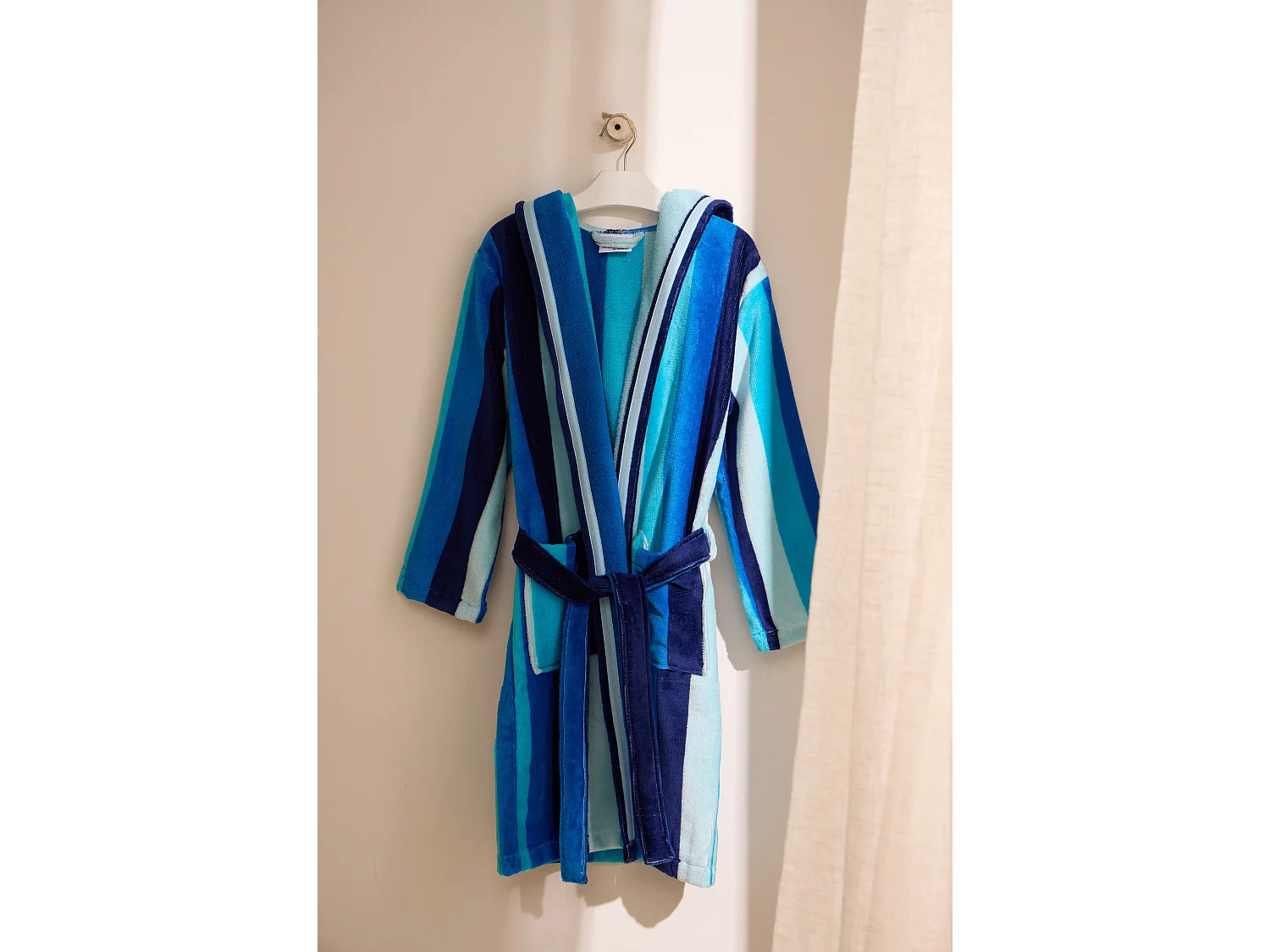 Boskimo Kids Harry - Bademantel Jungen - Teenager - Gestreift - 10