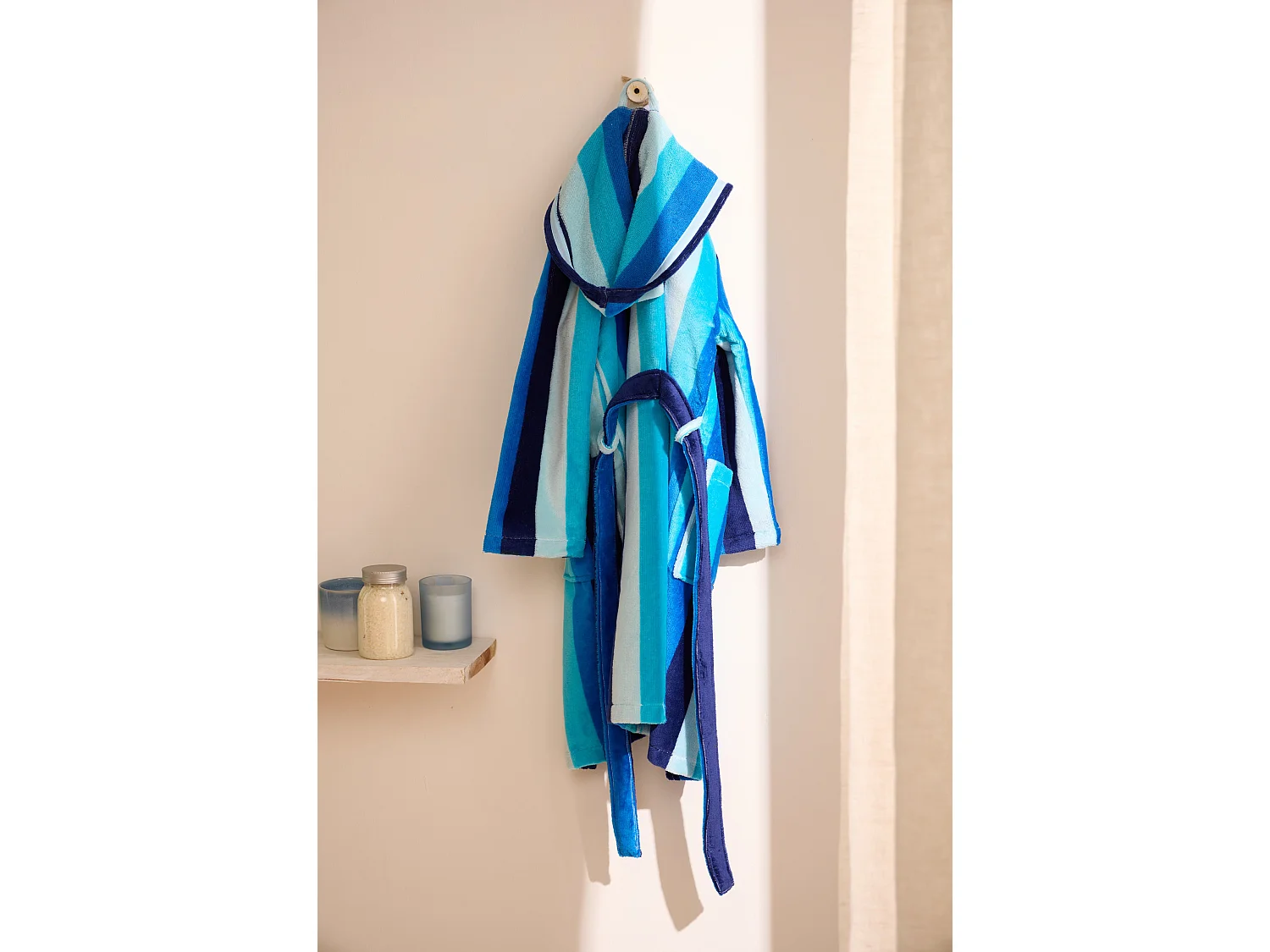 Boskimo Kids Harry - Bademantel Jungen - Teenager - Gestreift - 10