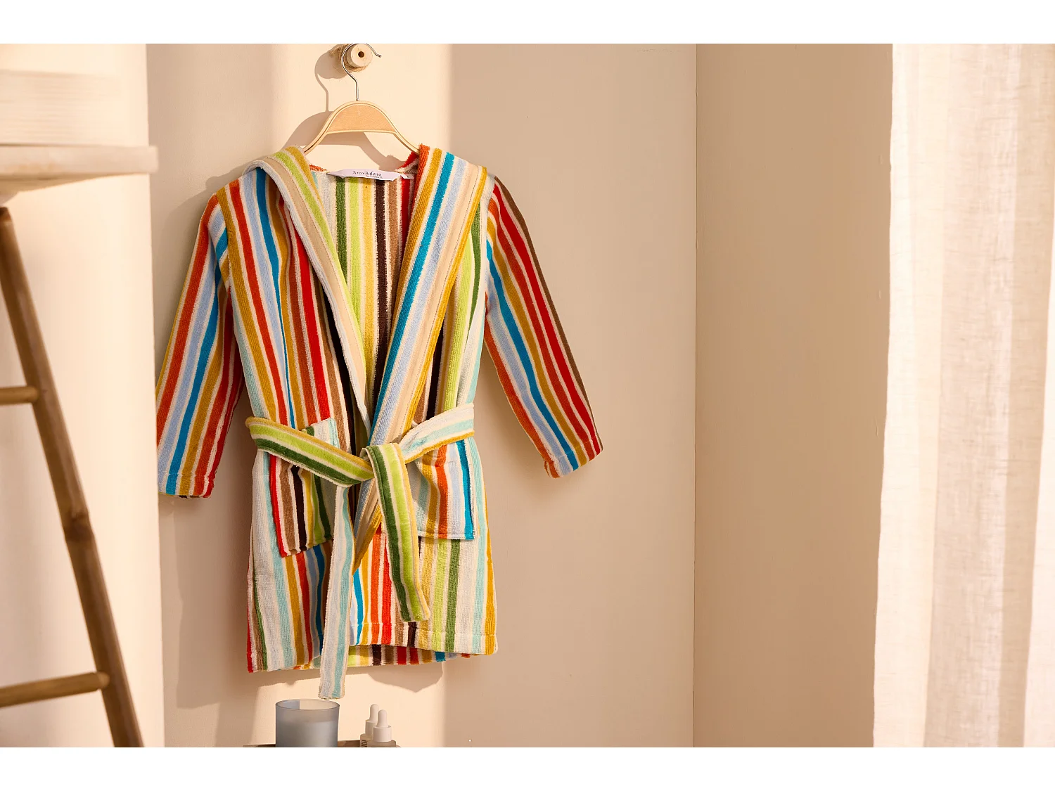 Boskimo Kids Kayla - Bademantel für Kinder - Gestreift - 6