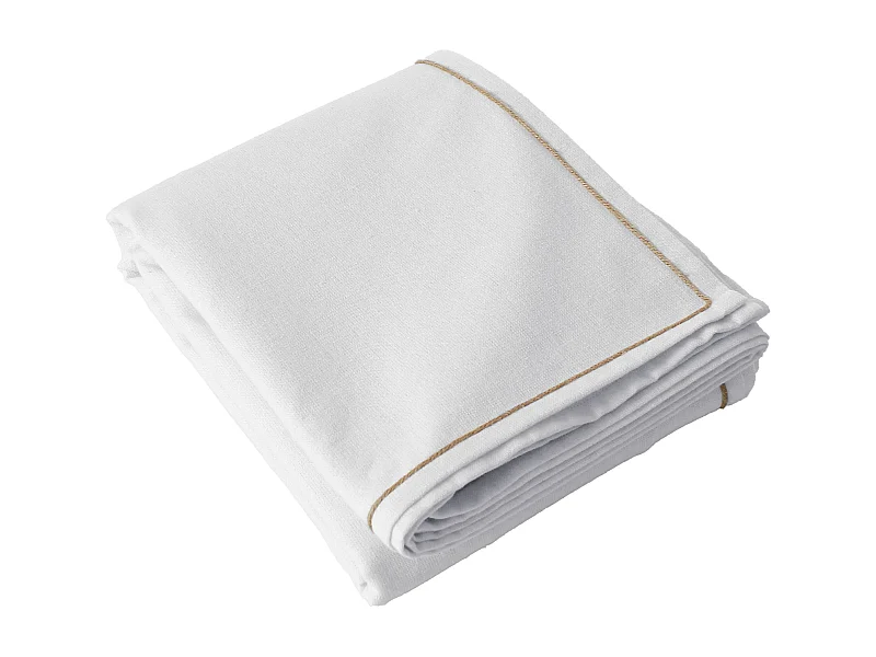 Nappe de Table Uni "Lina" 140x240cm Blanc