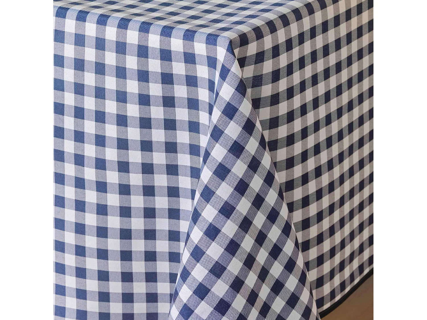 Nappe Antitache Imprimé "Vichy" 150x200cm Bleu