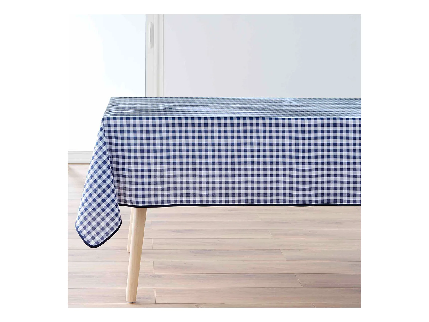 Nappe Antitache Imprimé "Vichy" 150x200cm Bleu
