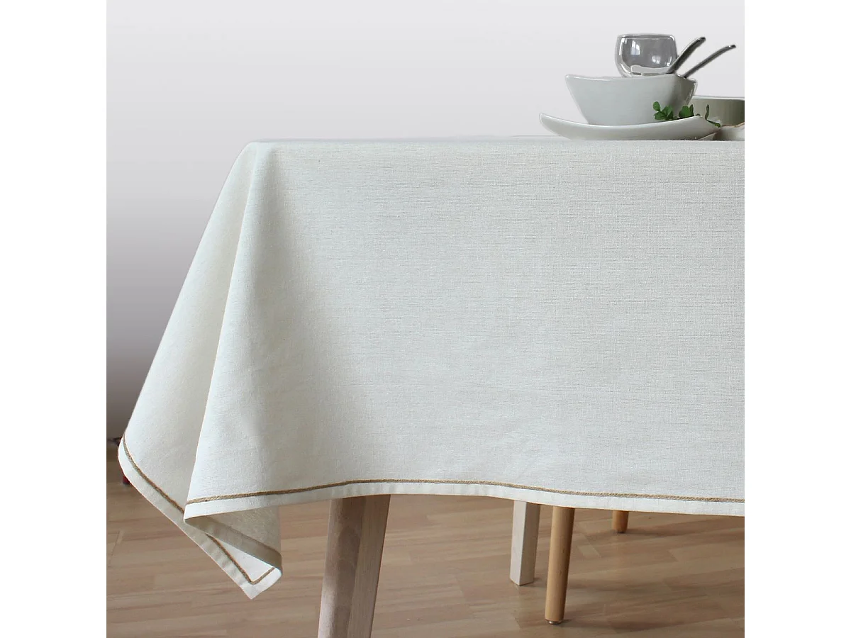 Nappe de Table Uni "Lina" 140x240cm Écru