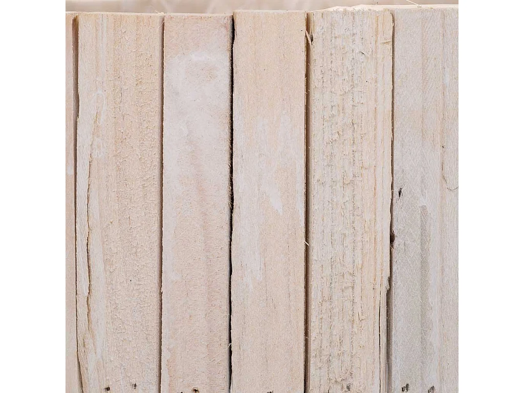 Set di 2 cestini rotondi in legno marrone