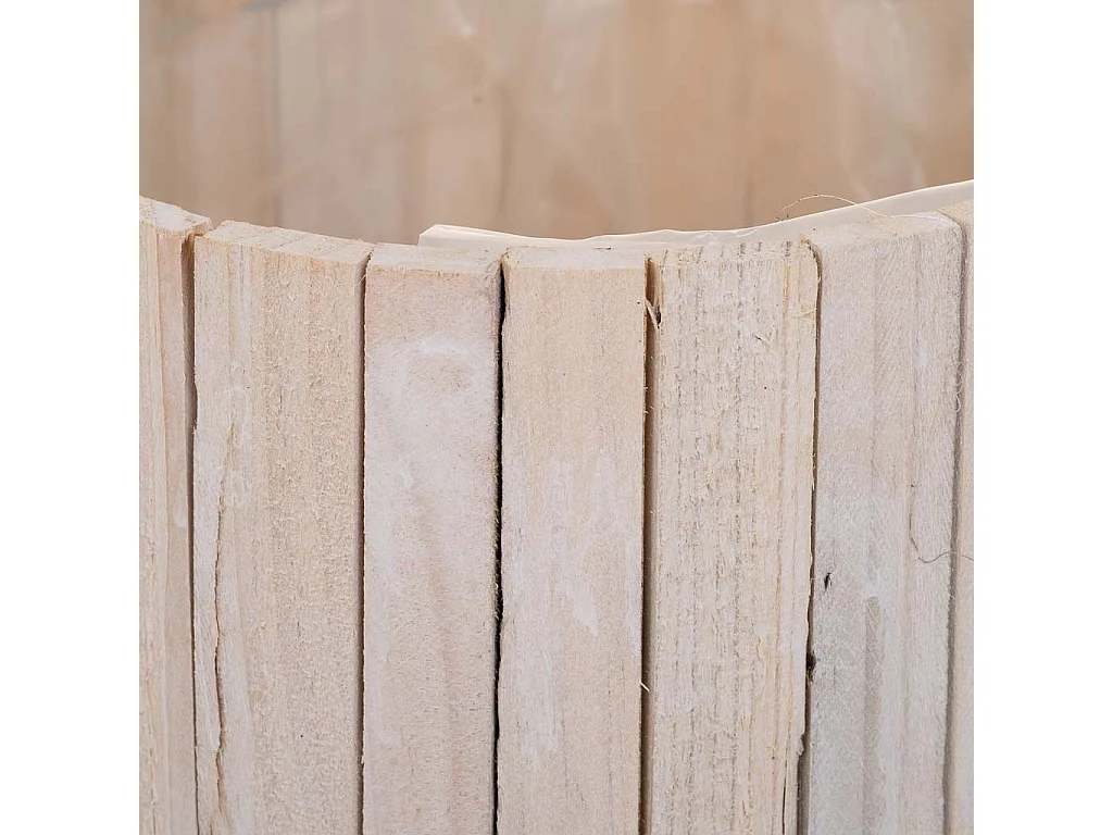 Ensemble de 2 paniers ronds en bois marron