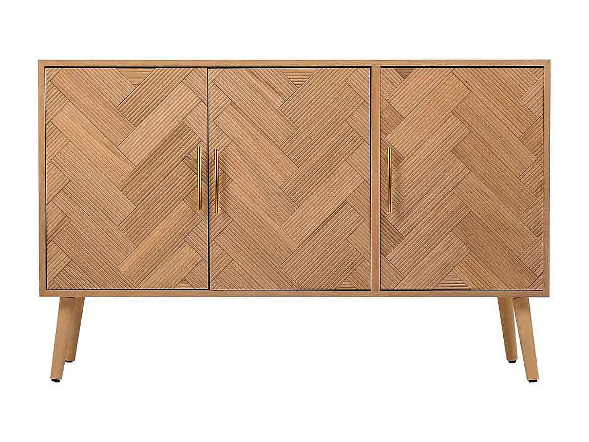 Aparador de madera marrón 120x34x76cm