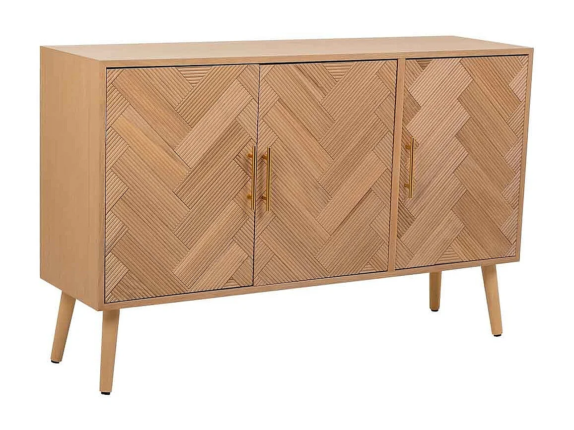 Aparador de madera marrón 120x34x76cm