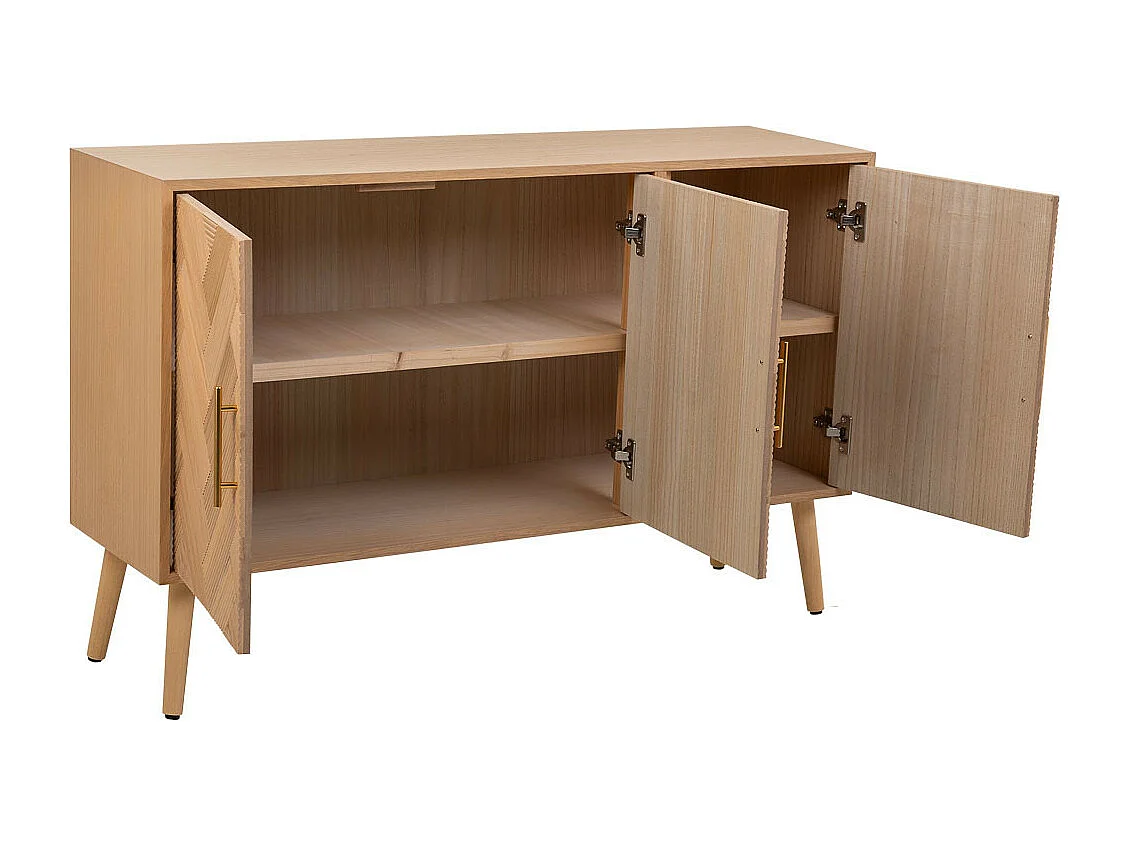 Aparador de madera marrón 120x34x76cm