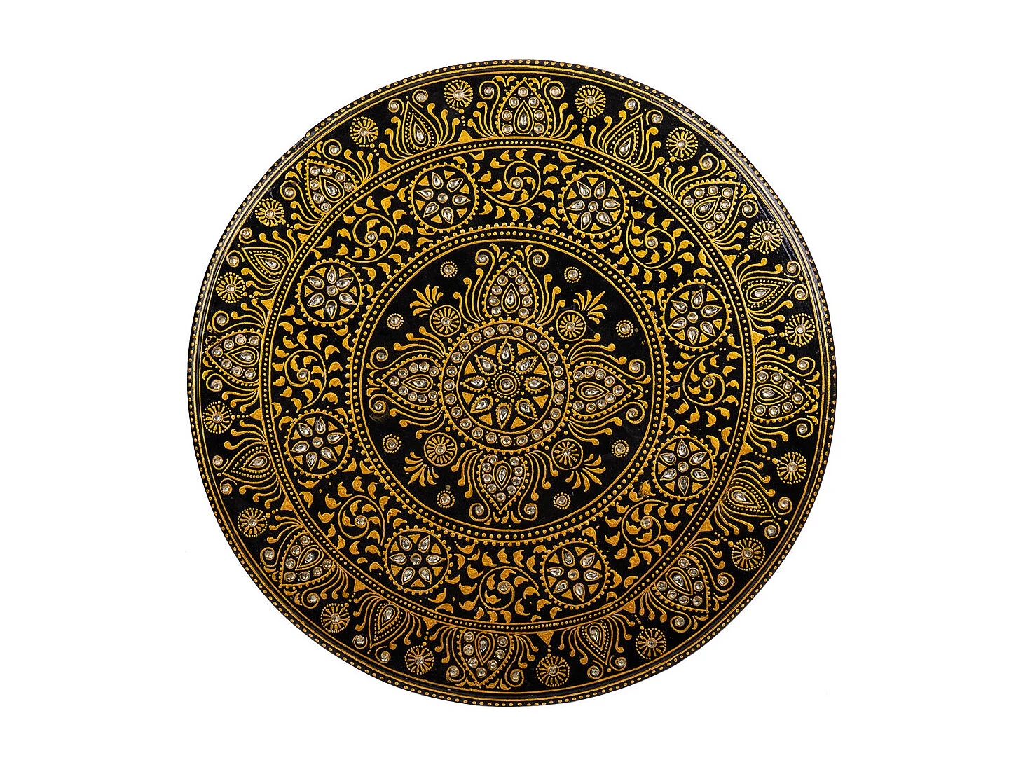 Table en bois peint finition artisanale 45x45x45 h cm