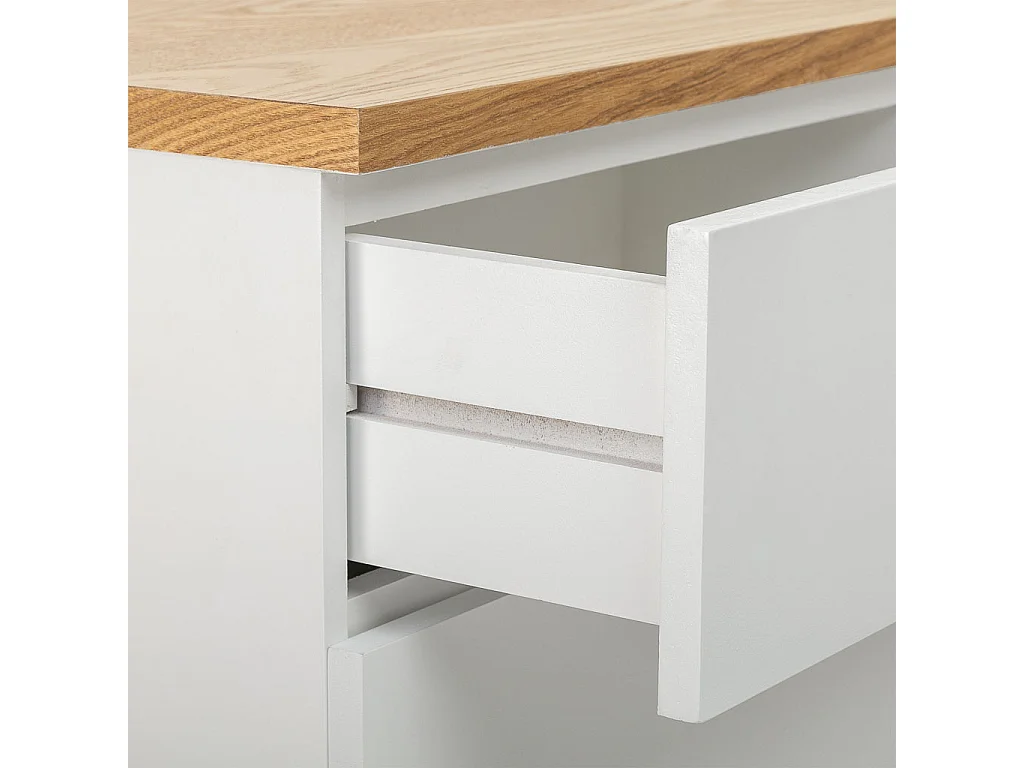 Table de chevet en bois avec 1 tiroir et 1 porte 45x35x60h cm