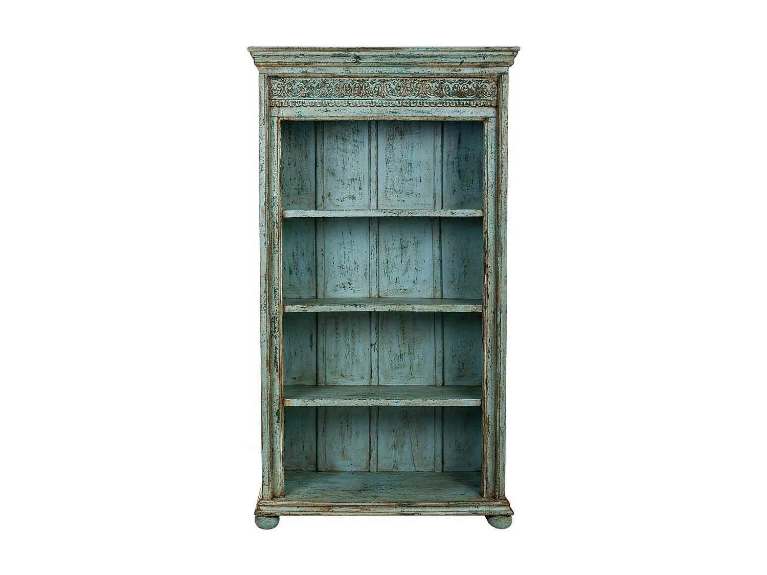 Bücherregal aus blauem Holz 100x40x180