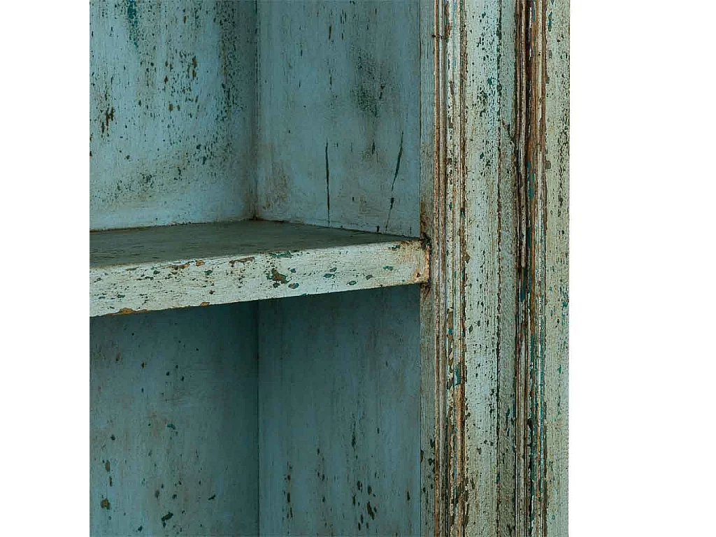 Libreria in legno blu 100x40x180