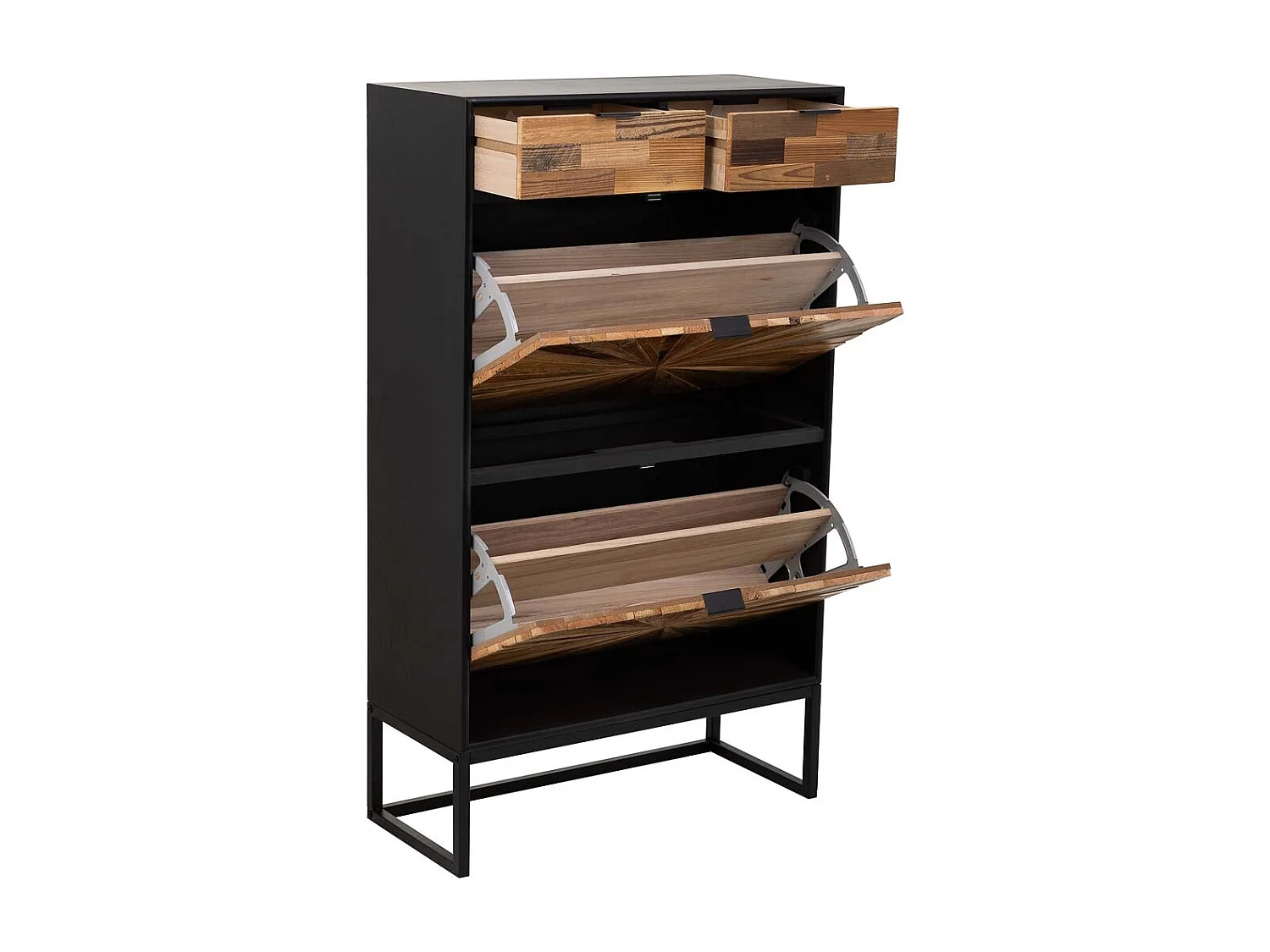 Scarpiera in legno marrone 70x30x120