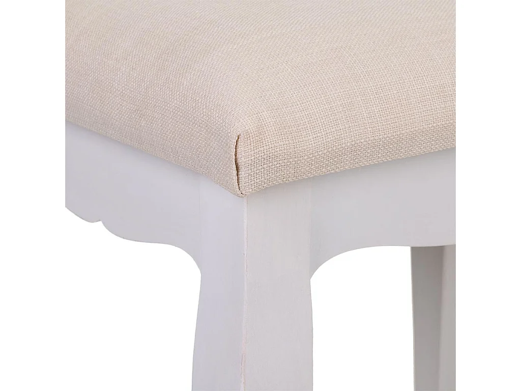 Banco de madeira branca 42x31,5x41,5