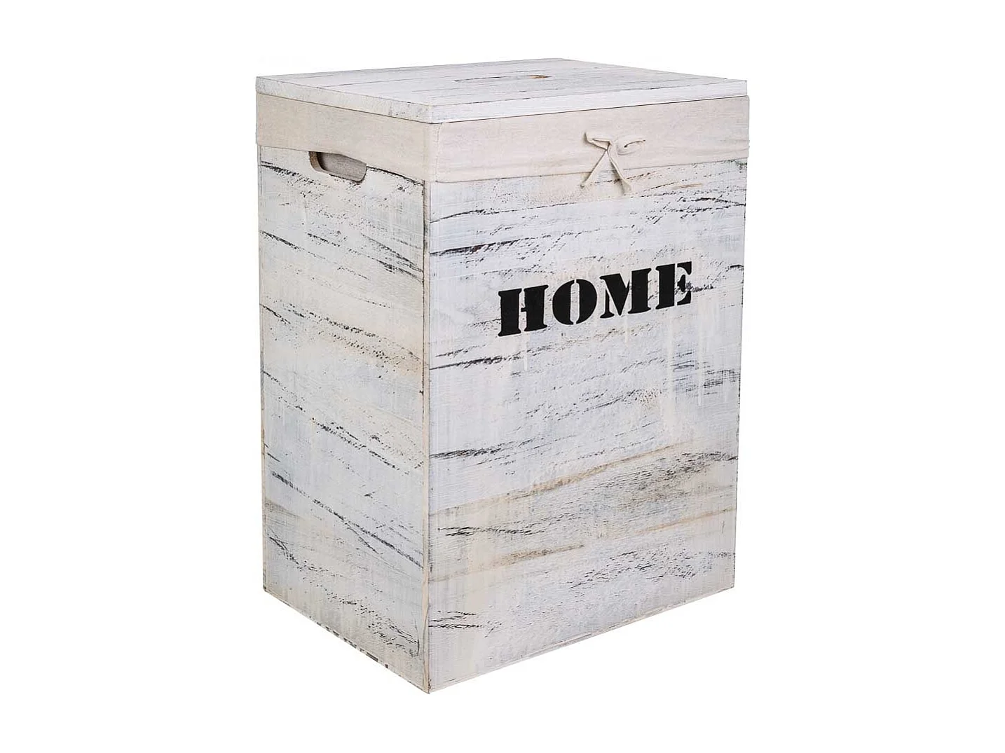 Set di 2 cesti per la biancheria in legno 40x30x54-34x26x47