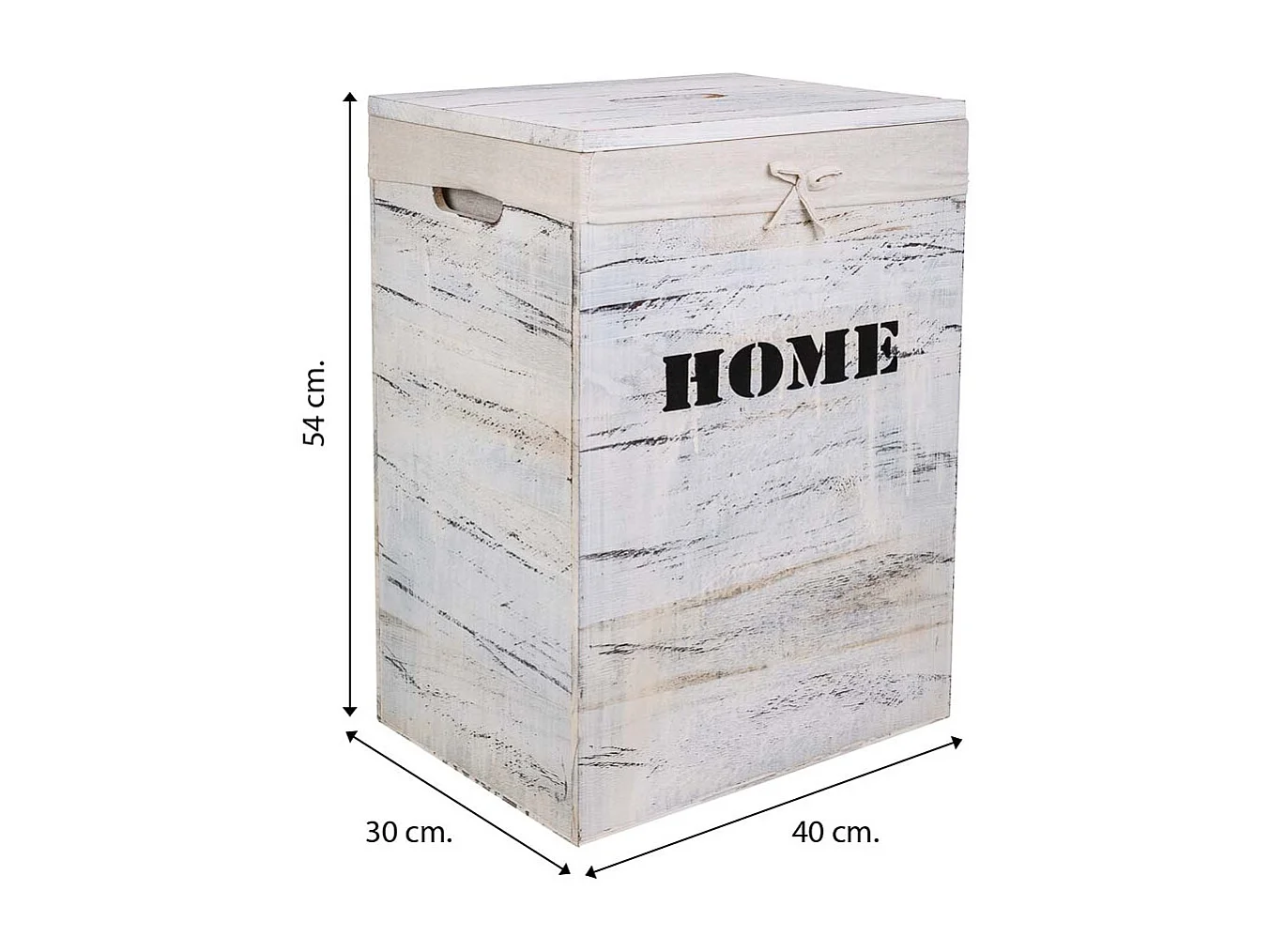 Cestos para roupa de madeira conjunto 2 peças 40x30x54-34x26x47