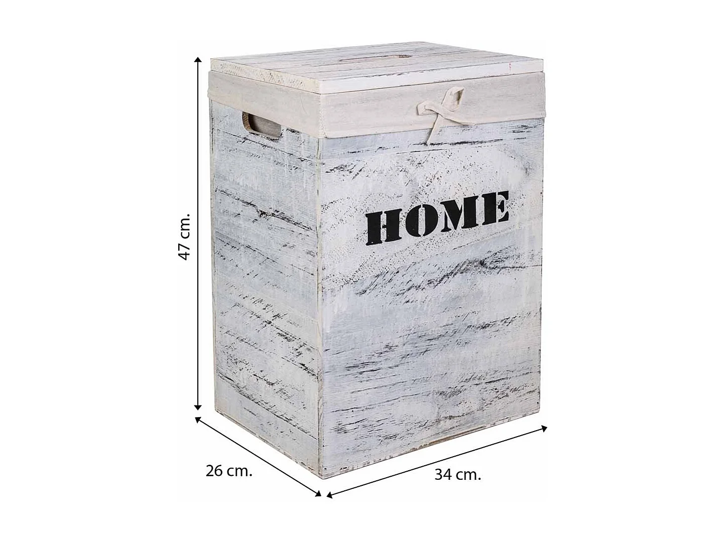 Cestos para roupa de madeira conjunto 2 peças 40x30x54-34x26x47