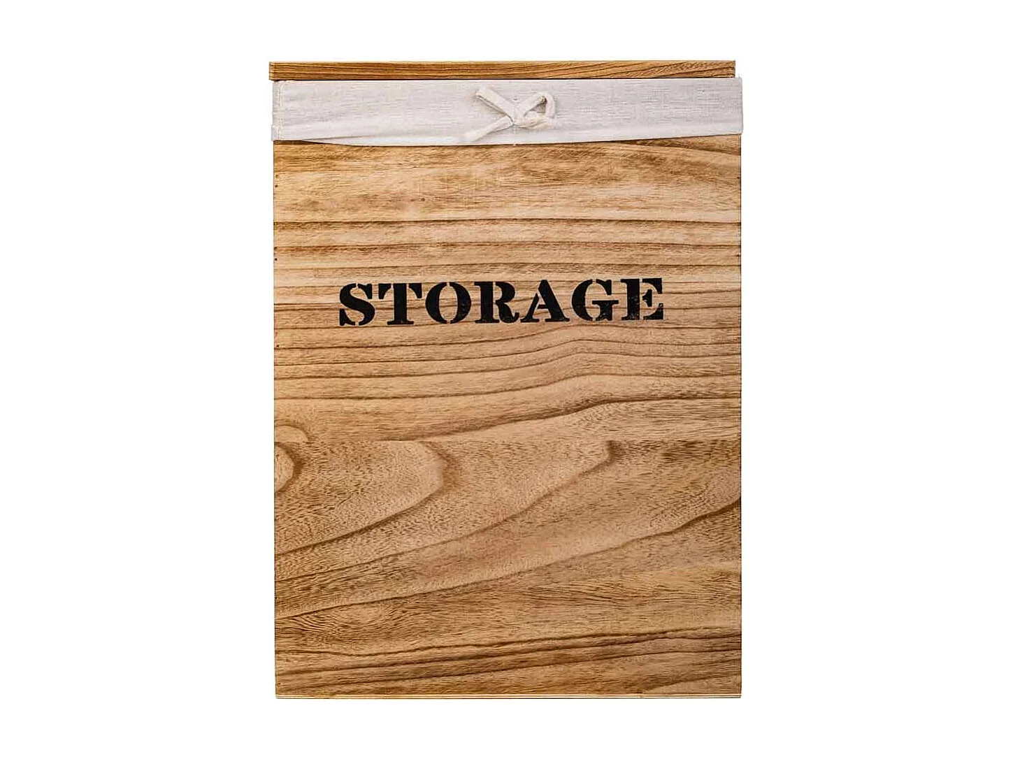 Set di 2 cesti per la biancheria in legno 40x30x54-34x26x47