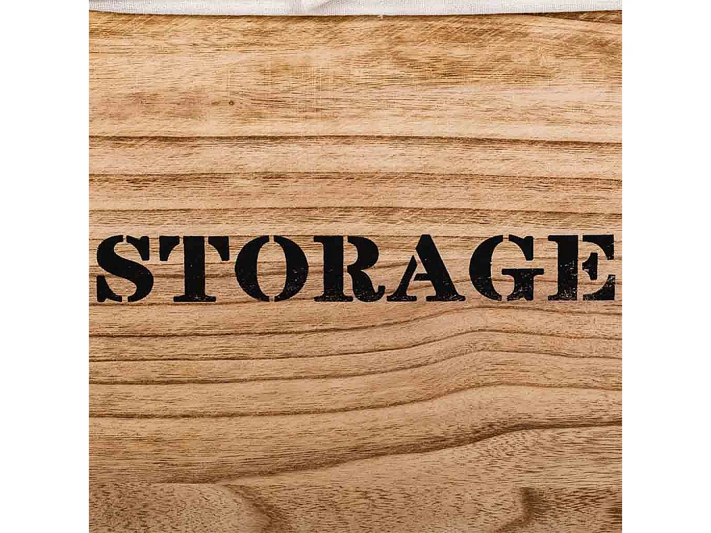 Set di 2 cesti per la biancheria in legno 40x30x54-34x26x47