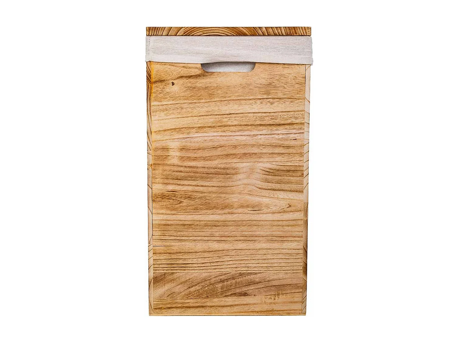 Set di 2 cesti per la biancheria in legno 40x30x54-34x26x47