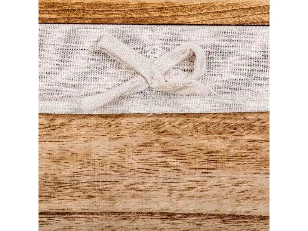 Set di 2 cesti per la biancheria in legno 40x30x54-34x26x47
