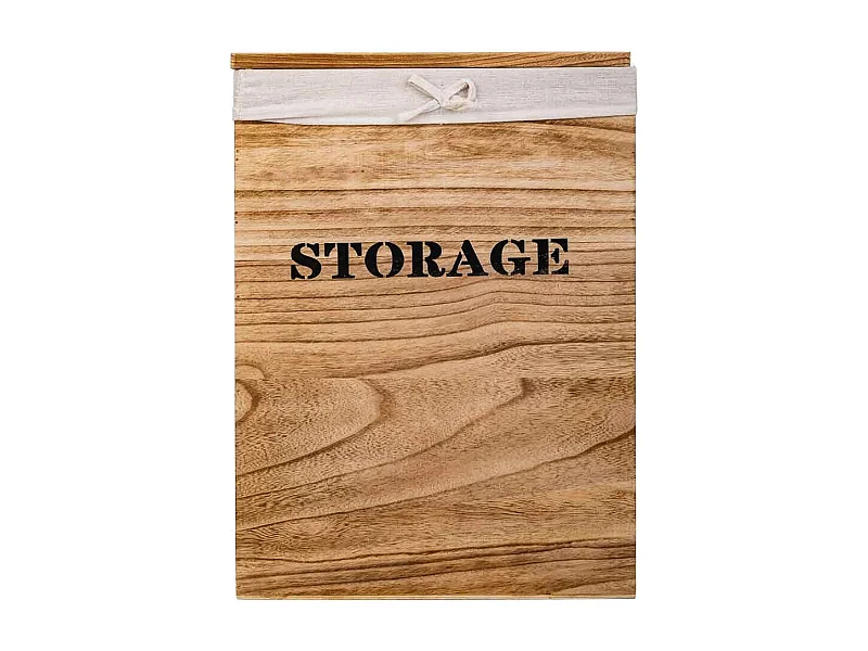 Cestos para roupa de madeira conjunto 2 peças 40x30x54-34x26x47