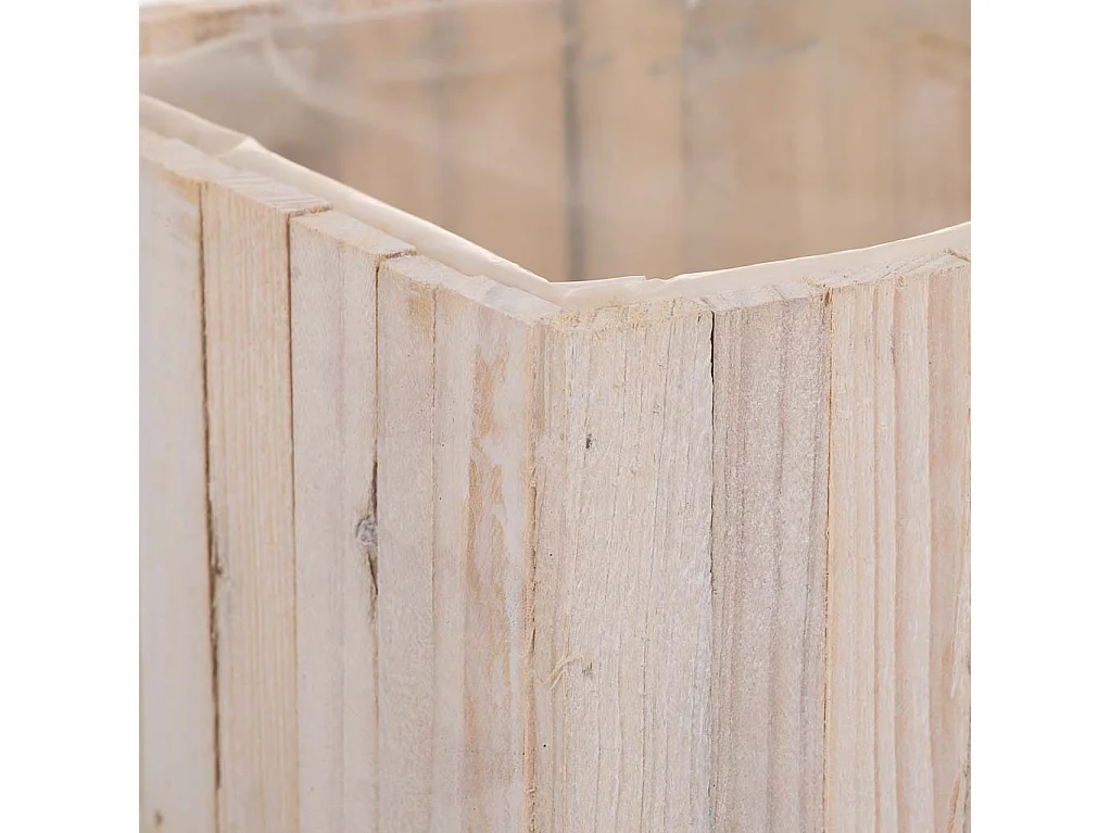 Set di 2 cestini rettangolari in legno marrone