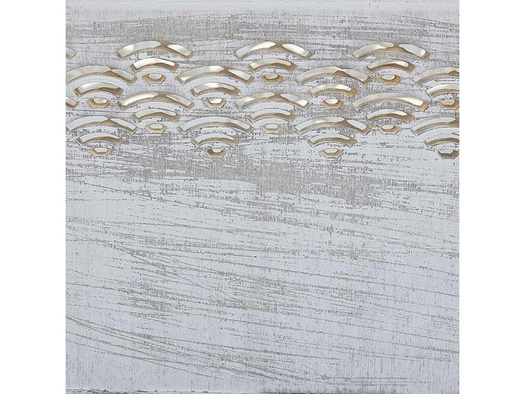 Ensemble de 2 paniers en bois blanc 25x17x12h-20x12x9,5