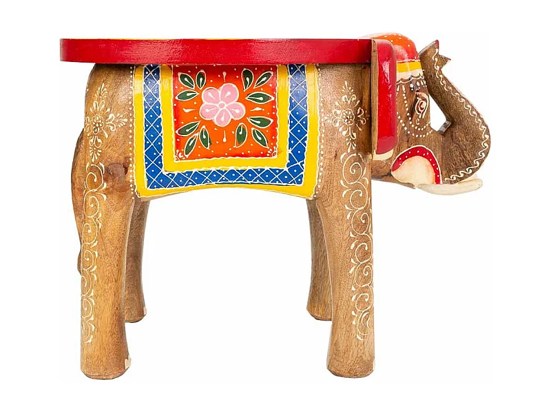 Couchtisch aus handbemaltem Holz 50x36,5x36,5h cm