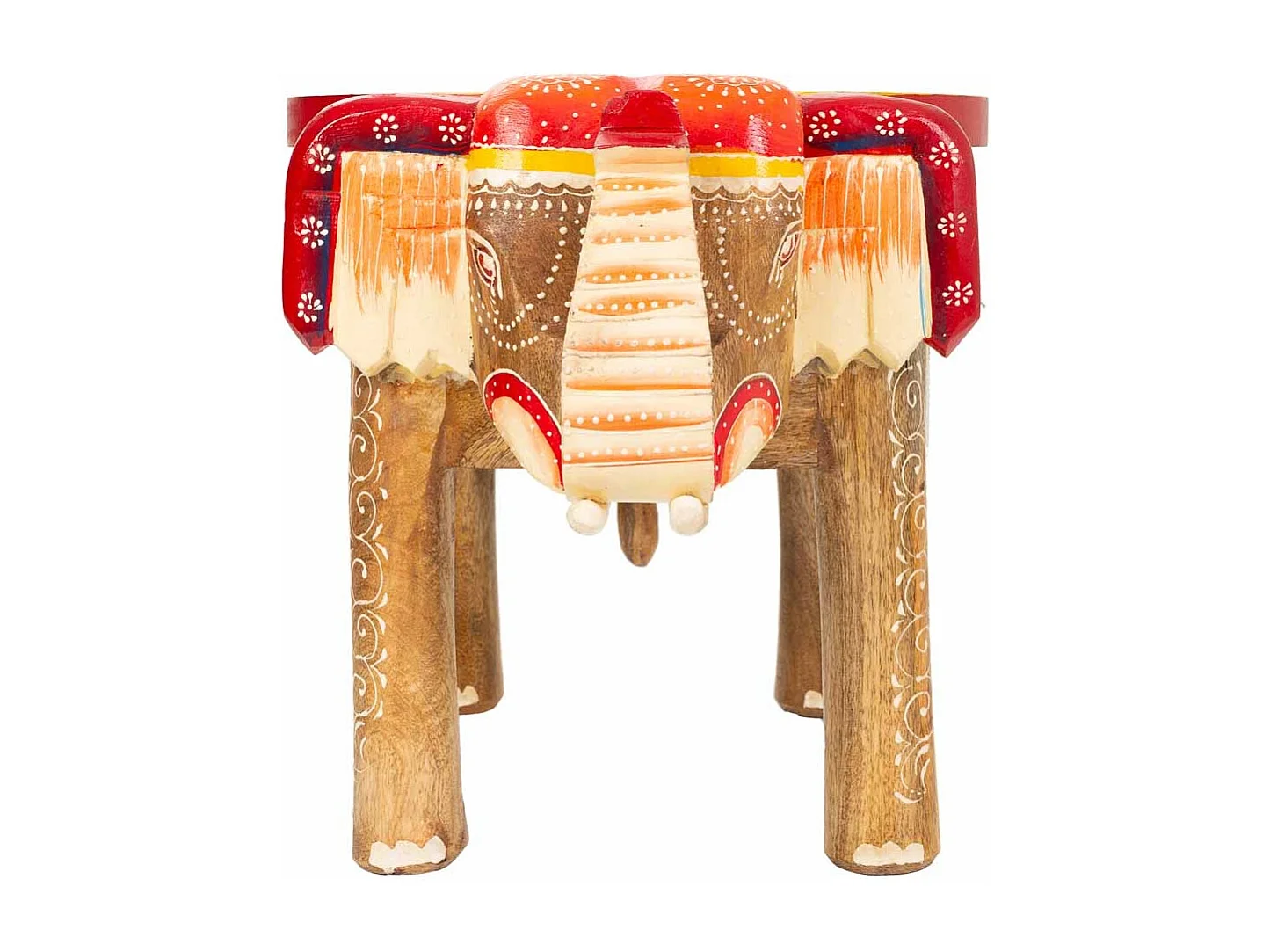 Tavolino da caffè in legno dipinto artigianale 50x36,5x36,5h cm