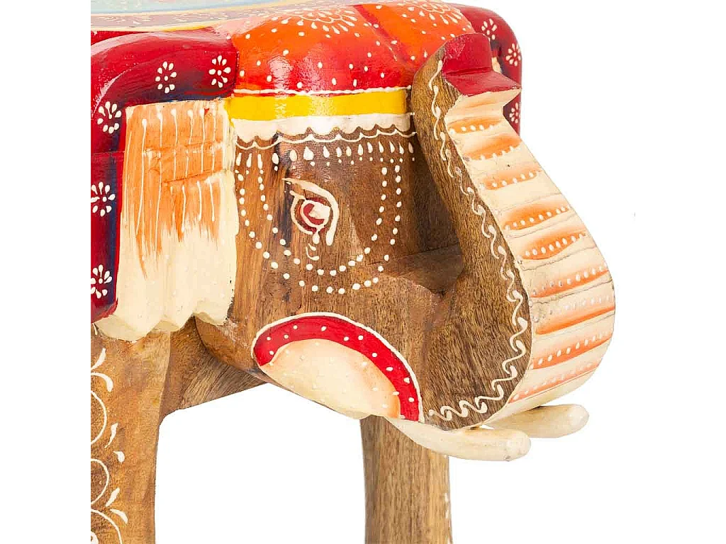 Tavolino da caffè in legno dipinto artigianale 50x36,5x36,5h cm