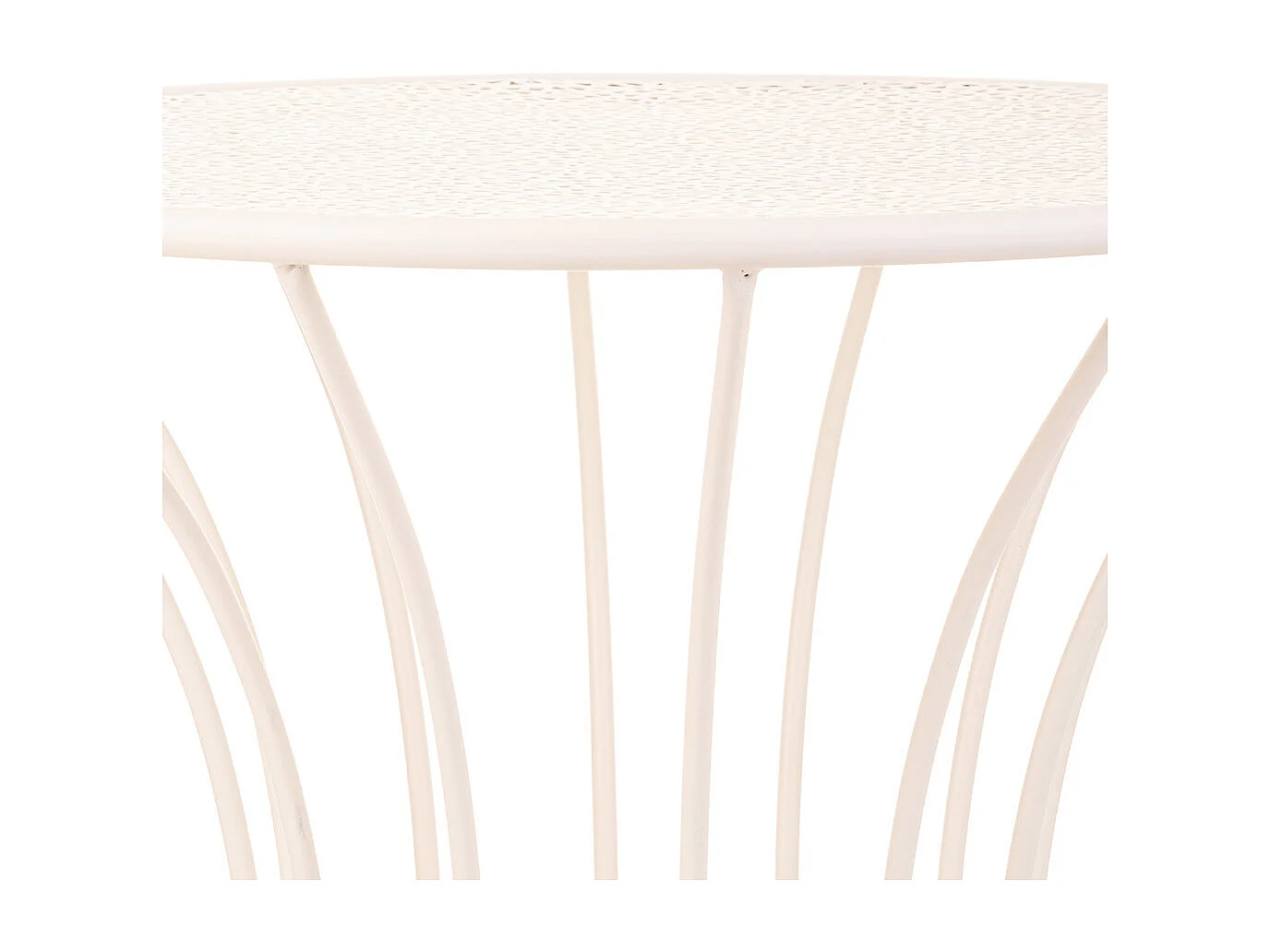 Mesa de apoio em ferro forjado branco 50x50x58