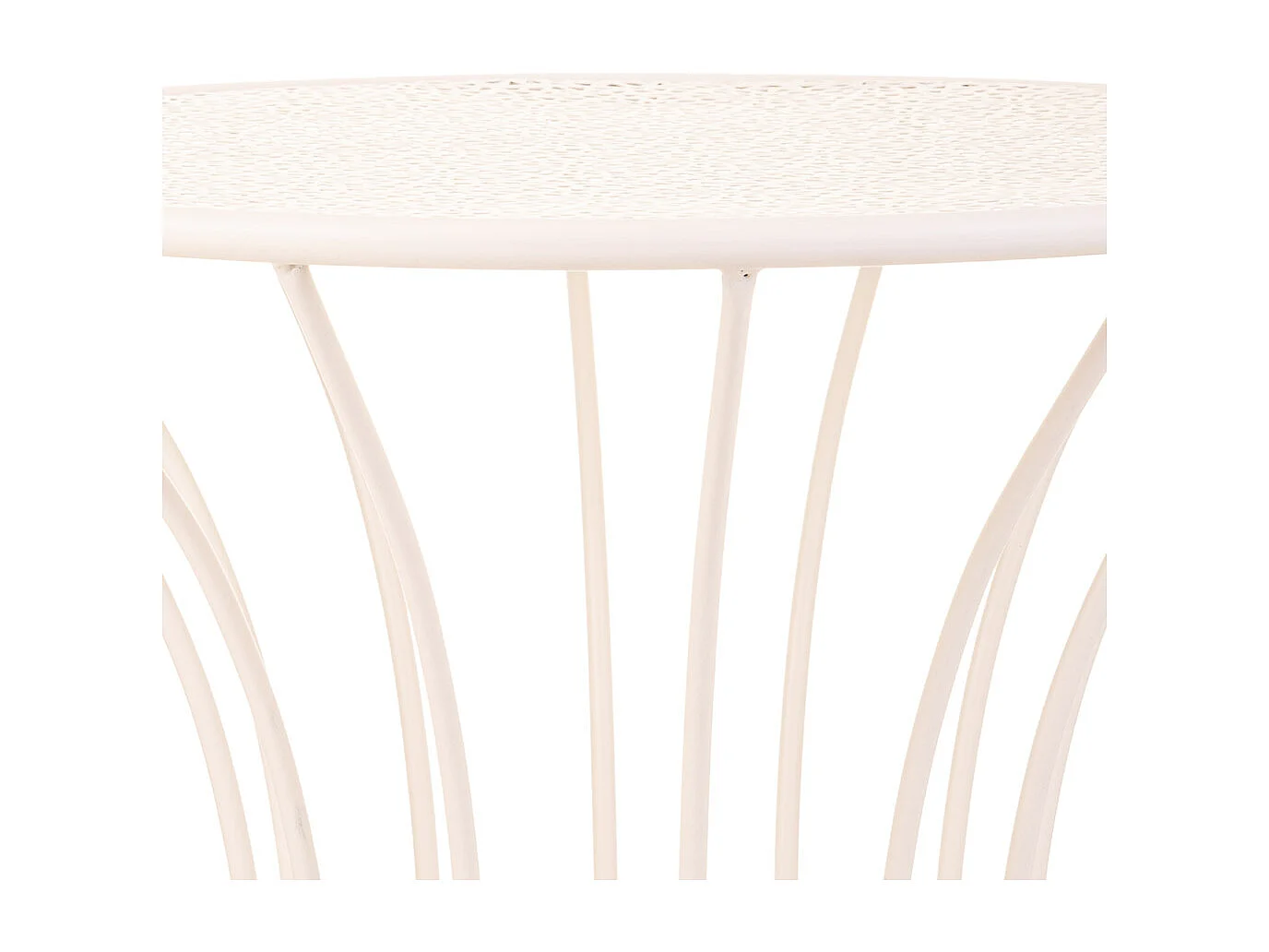 Mesa de apoio em ferro forjado branco 50x50x58