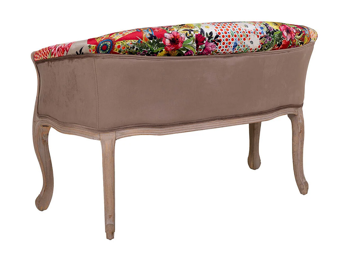 Divano in legno imbottito 107x61x70h cm