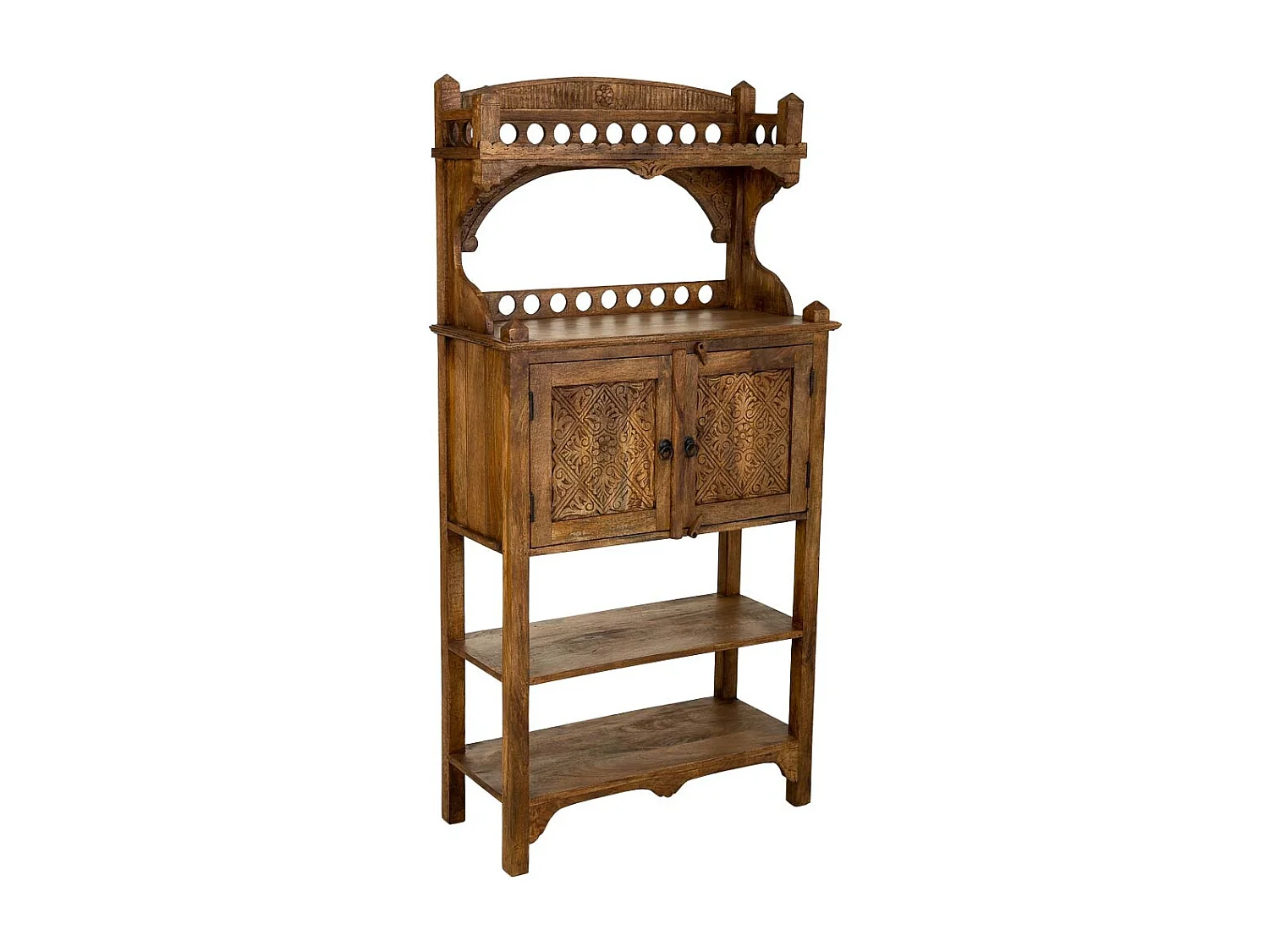 Aparador de madeira marrom 75x35x150