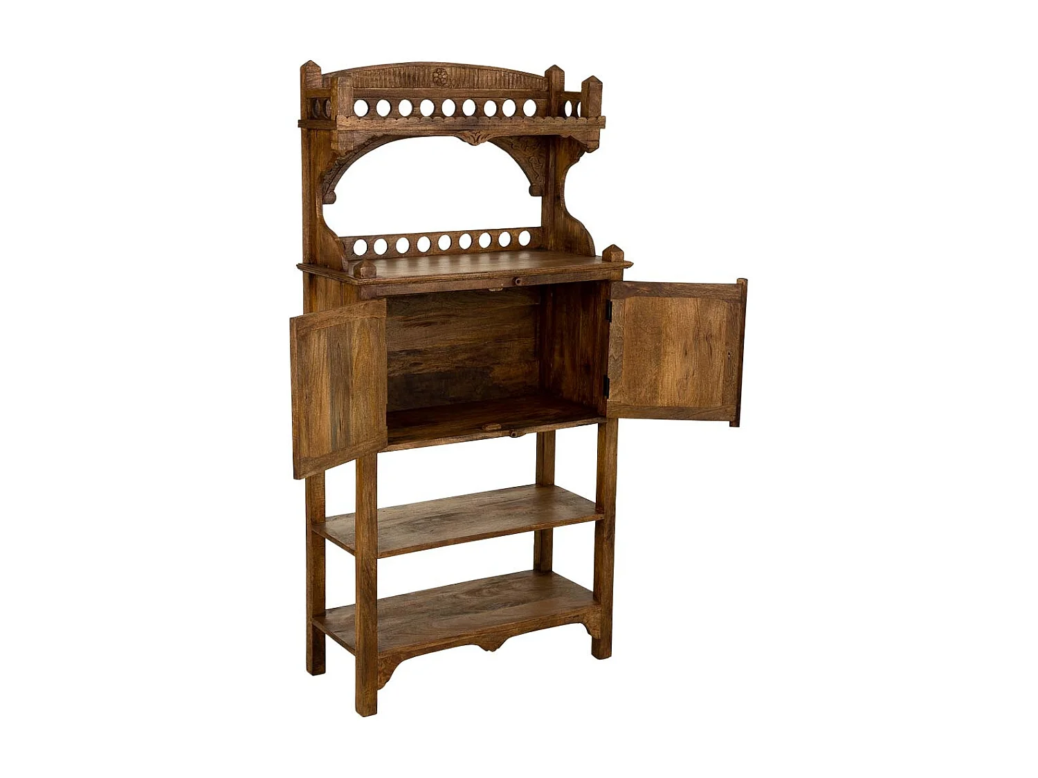 Aparador de madeira marrom 75x35x150