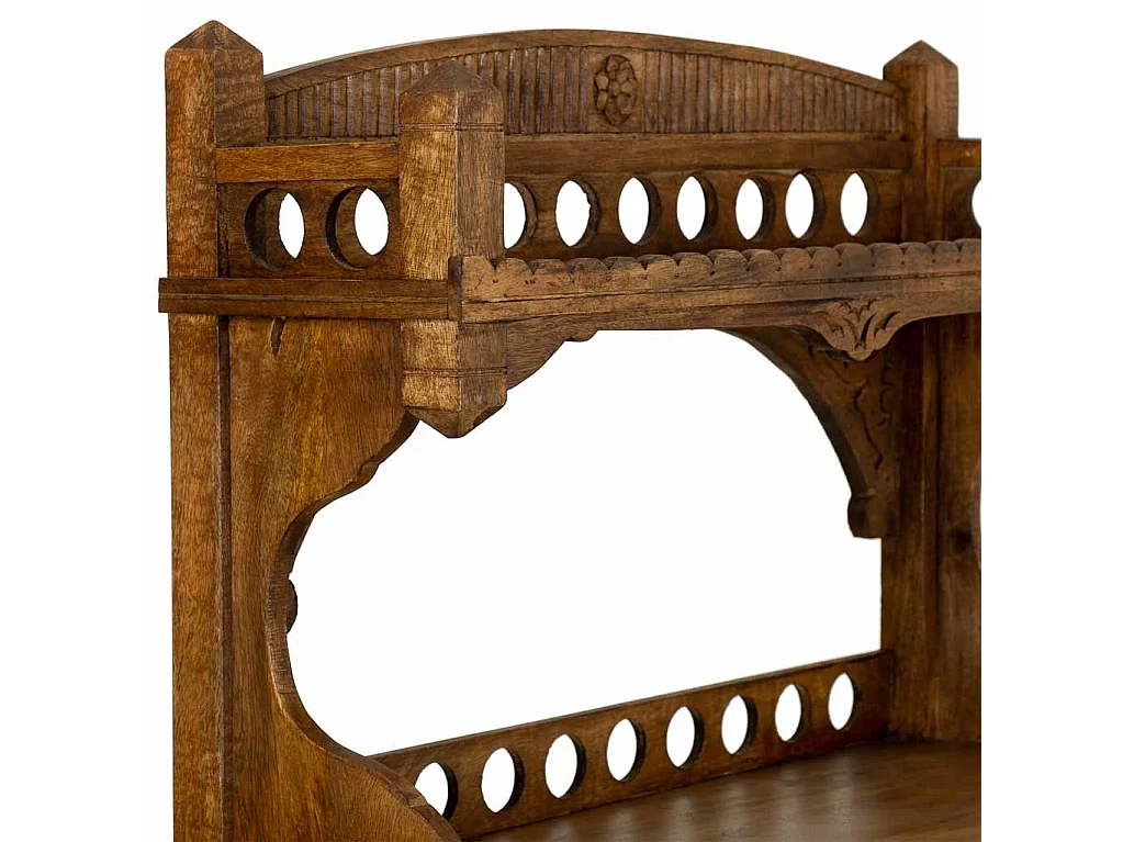 Aparador de madeira marrom 75x35x150