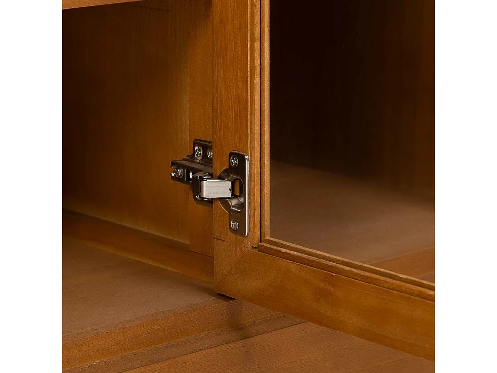 Aparador de madera 4 puertas 3 cajones marron