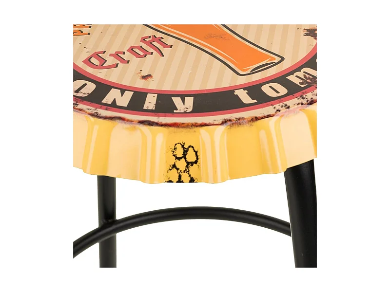 Tabouret en métal multicolore 35x35x46