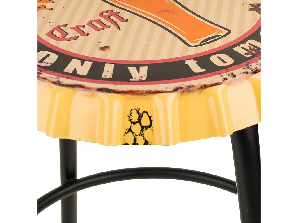 Tabouret en métal multicolore 35x35x46