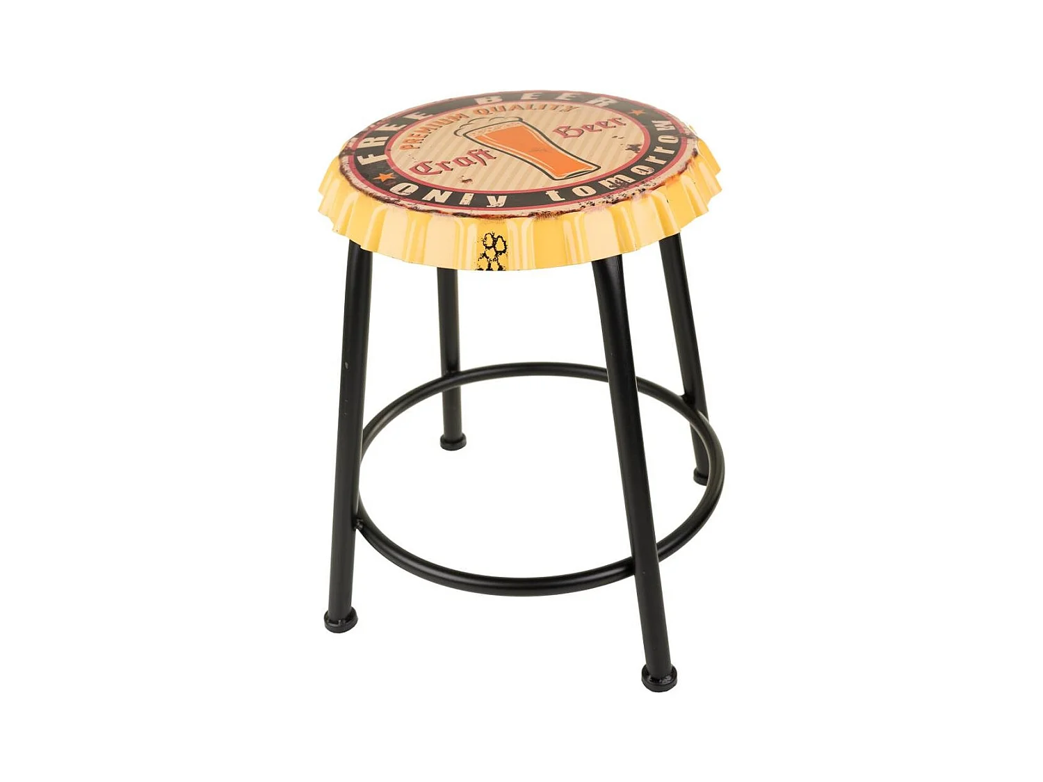 Tabouret en métal multicolore 35x35x46