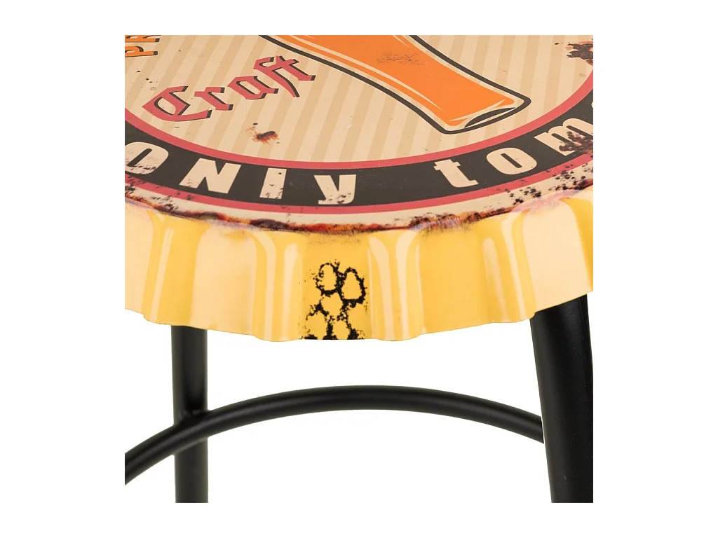 Tabouret en métal multicolore 35x35x46