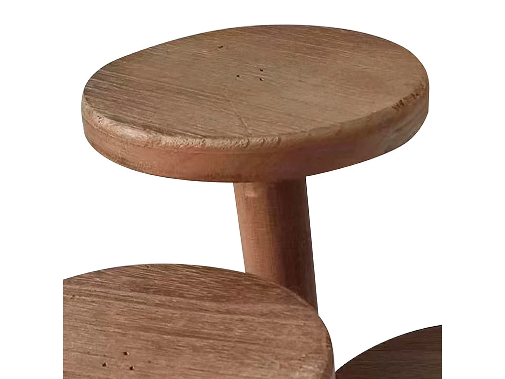 Holzständer für 3 Töpfe weiß d15x20/15/10h cm