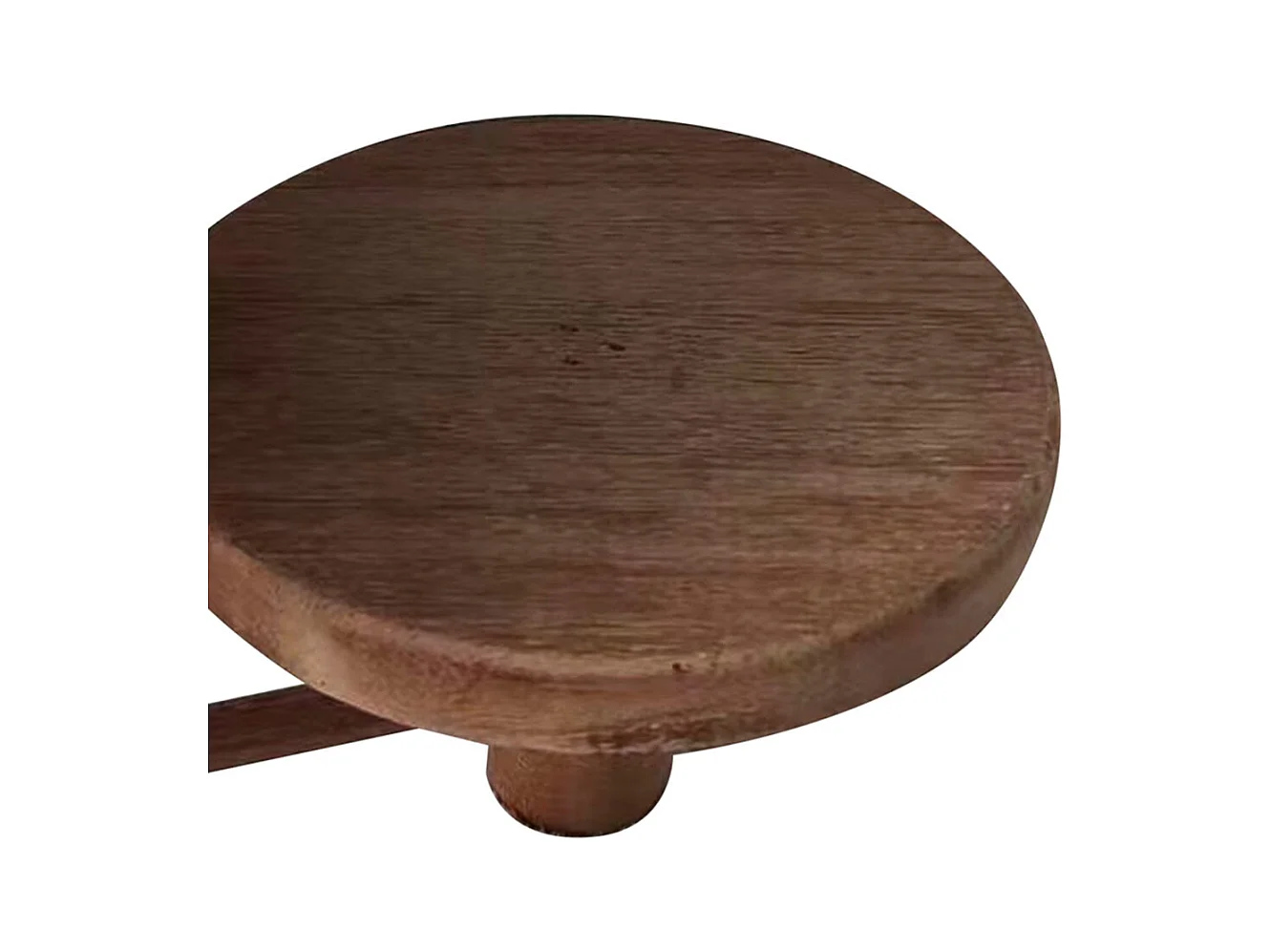 Support en bois pour 3 pots de fleurs blanc d15x20/15/10h