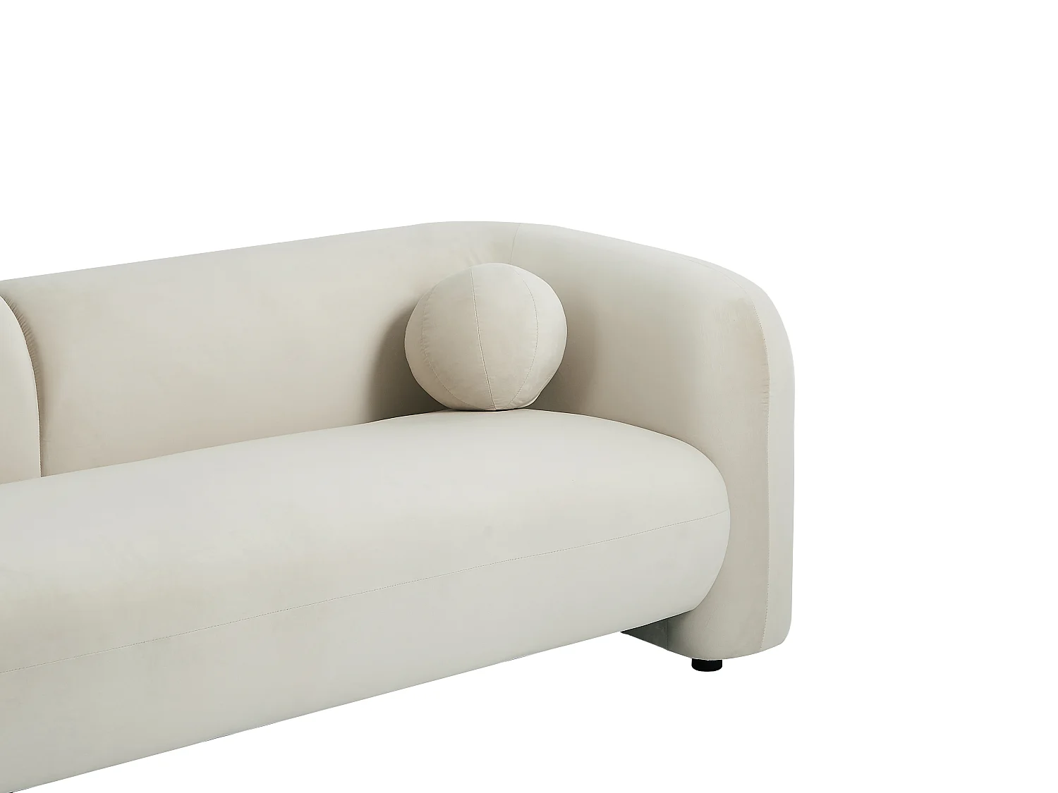 Canapé 3 places en velours beige OVOTAS